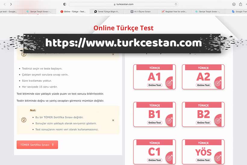 وب سایت تعیین سطح ترکی
