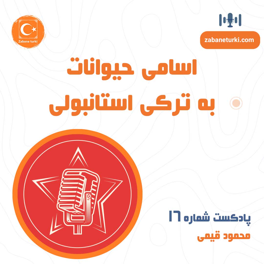 پادکست شماره ۱۶: اسامی حیوانات به ترکی استانبولی - پادکست زبان ترکی استانبولی